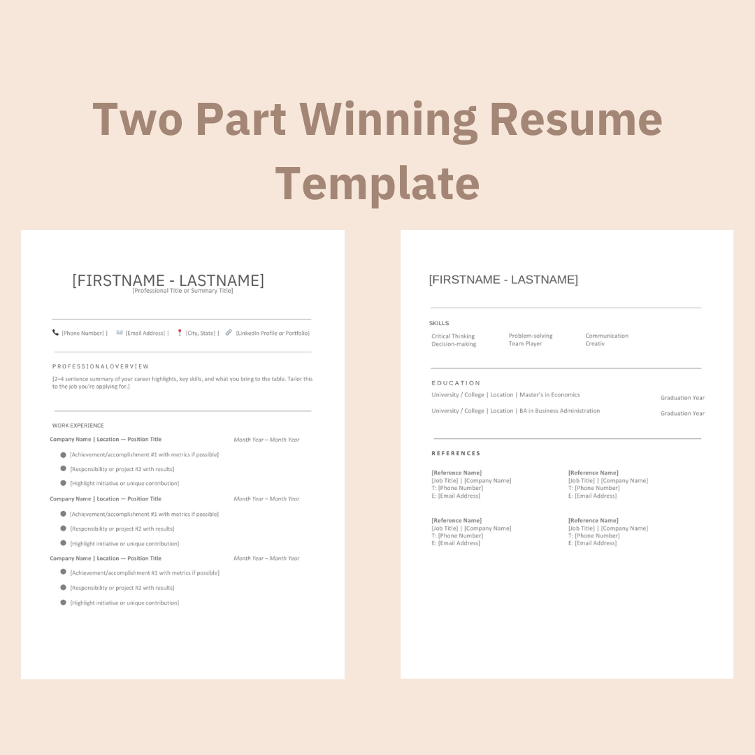 Winning Resume Template